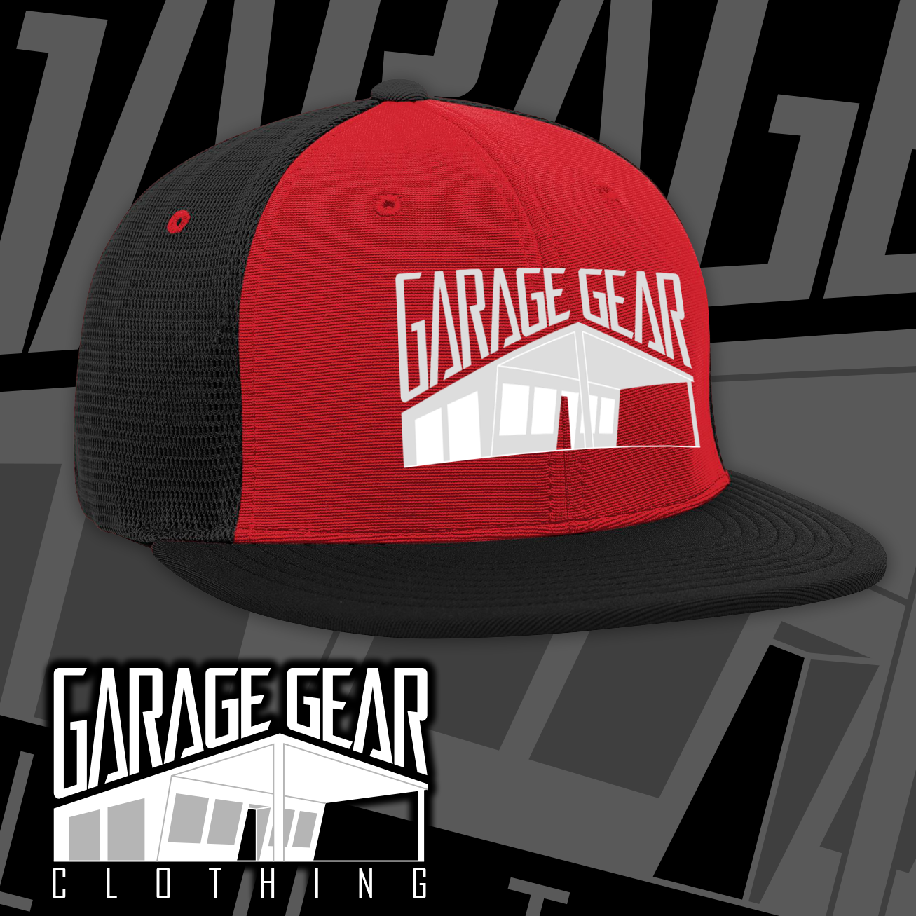 Garage Gear Fitted Mesh Logo Hats