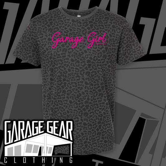 Black Leopard Garage Girl Tee