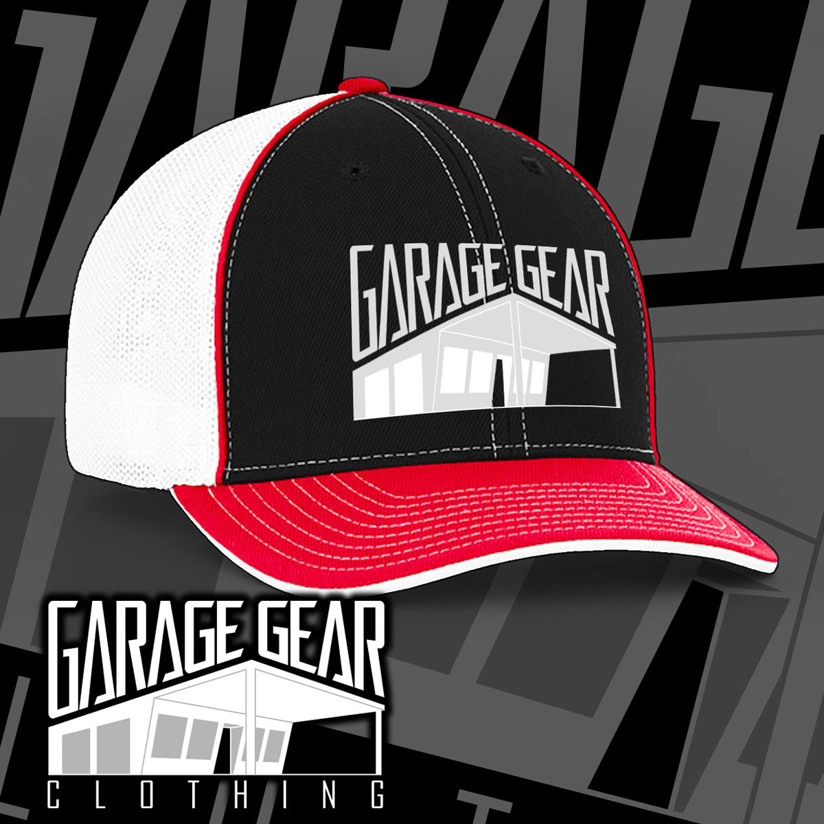 Garage Gear Fitted Mesh Logo Hats