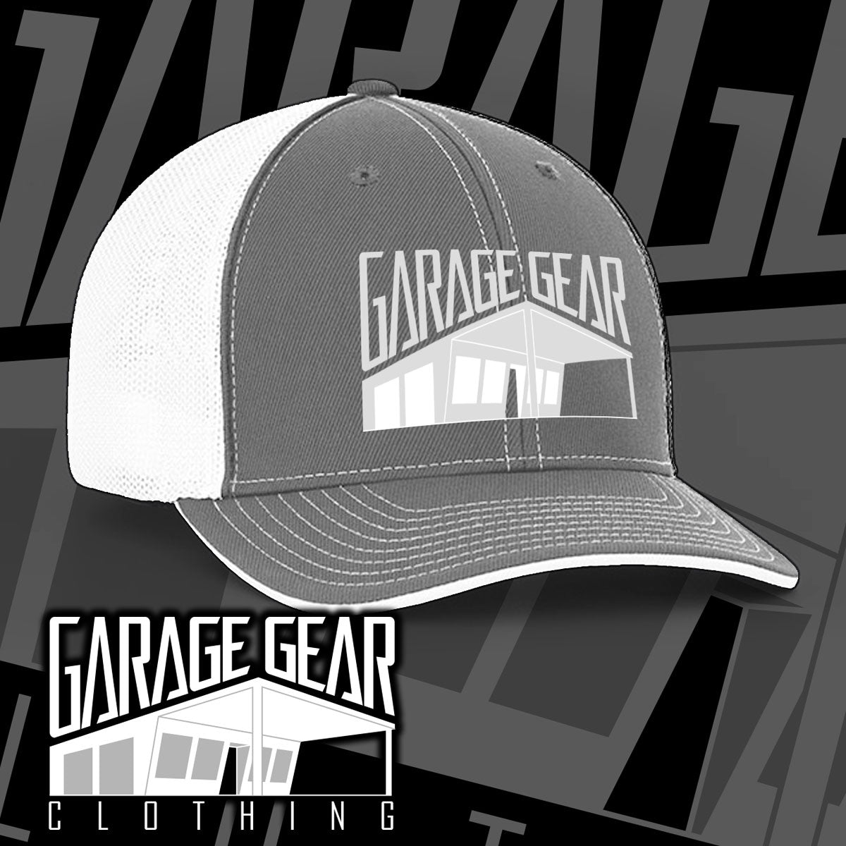 Garage Gear Fitted Mesh Logo Hats