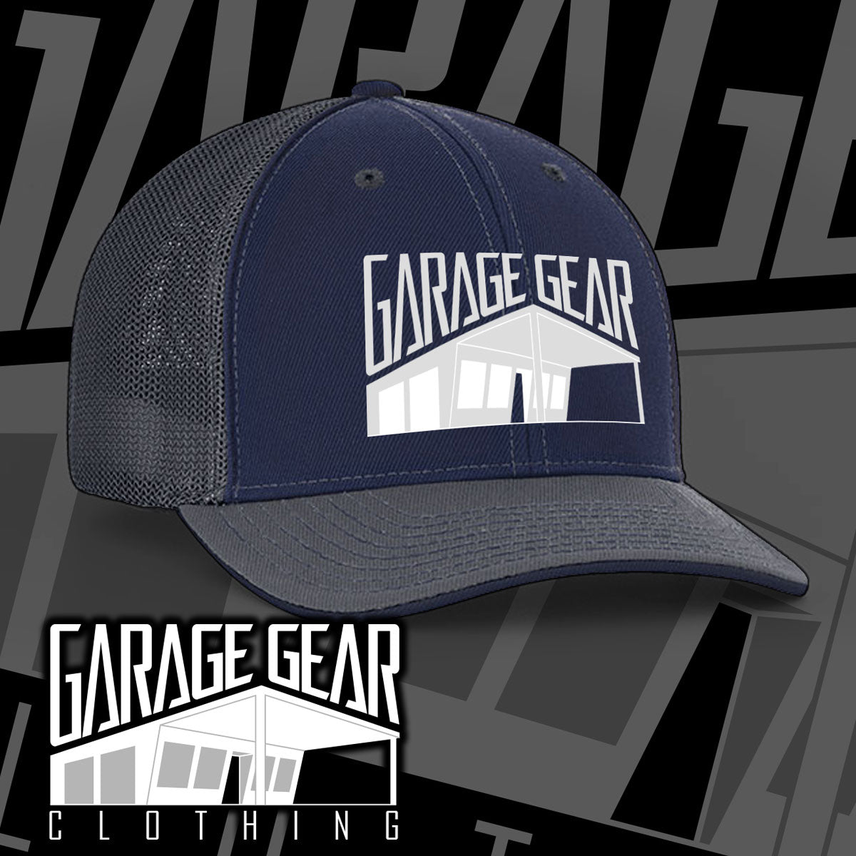 Garage Gear Fitted Mesh Logo Hats
