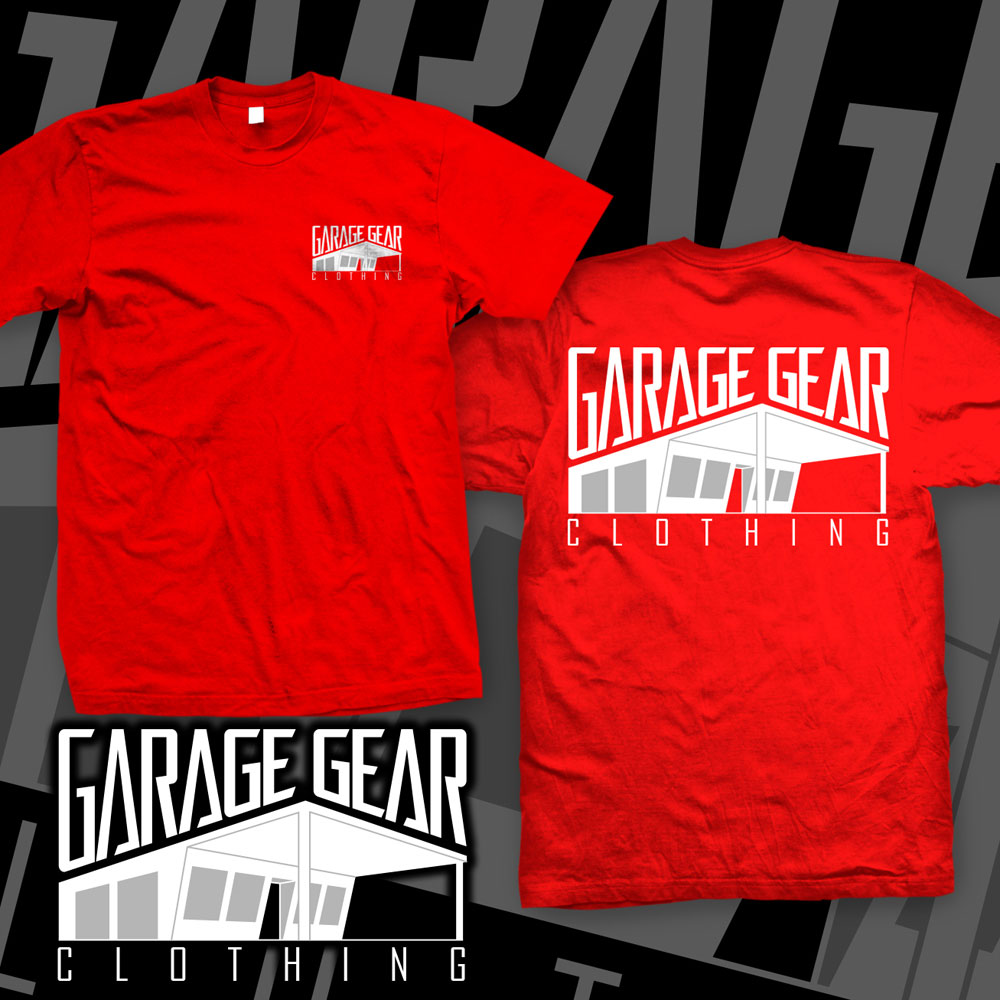14) Garage Gear Red Logo Tshirt – Garage Gear Clothing LLC