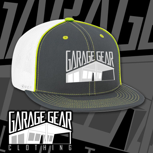 Garage Gear Fitted Flat Bill Logo Hat