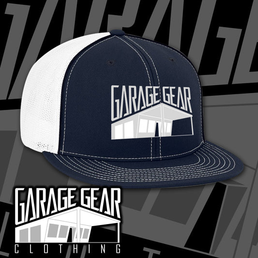 Garage Gear Fitted Flat Bill Logo Hat