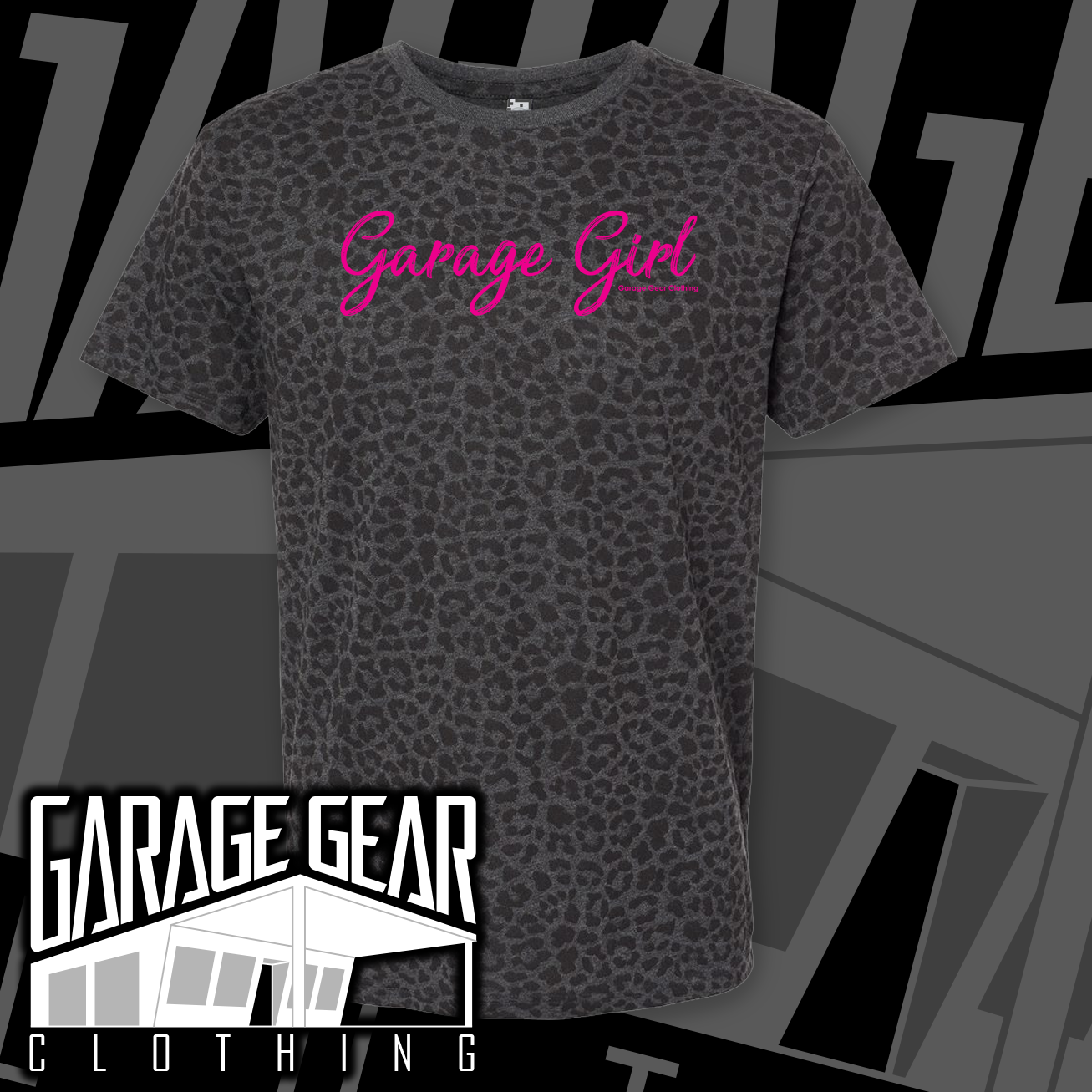 Black Leopard Garage Girl Tee